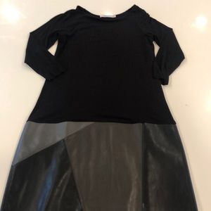 Bailey Dress with Faux Leather size M